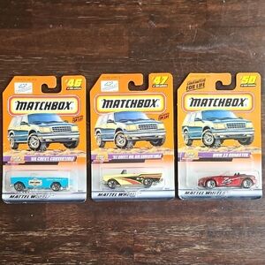 3 NWT 1999 Matchbox "Drop Tops" Cars